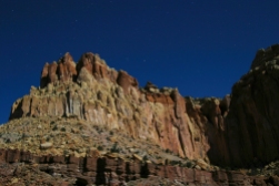 Nighttime Cliffs in Capitol Reef, Utah